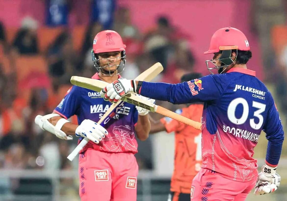 Vaibhav Sooryavanshi’s 97 Off 29 Balls Powers RR to 243/8 in IPL Eliminator – SRH Chase Begins