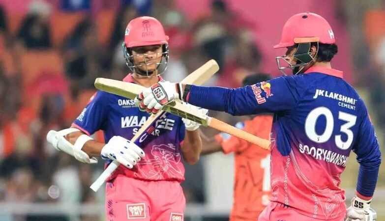 Vaibhav Sooryavanshi’s 97 Off 29 Balls Powers RR to 243/8 in IPL Eliminator – SRH Chase Begins
