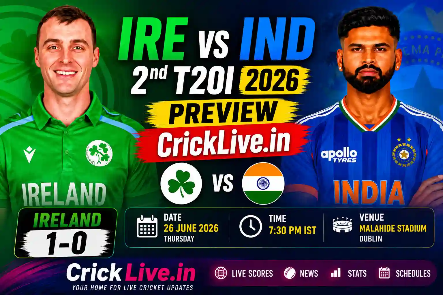 IRE vs IND 2nd T20I Preview: India Eye Series-Saving Win, Ireland Chase Historic Whitewash at Stormont