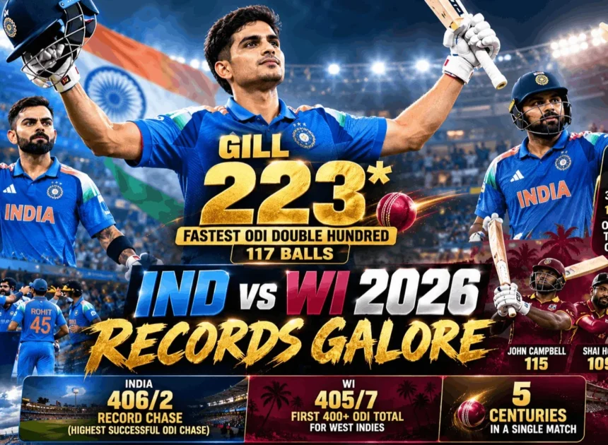 IND vs WI 2026 Records: All Milestones from Kohli’s 15,000 to Gill’s 223 – Full Series List