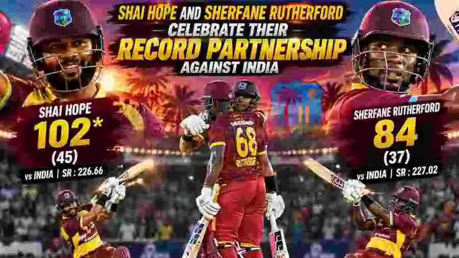 Shai Hope 102*, Rutherford 84: How West Indies Pulled Off Record 252 Chase vs India | Highlights & Records