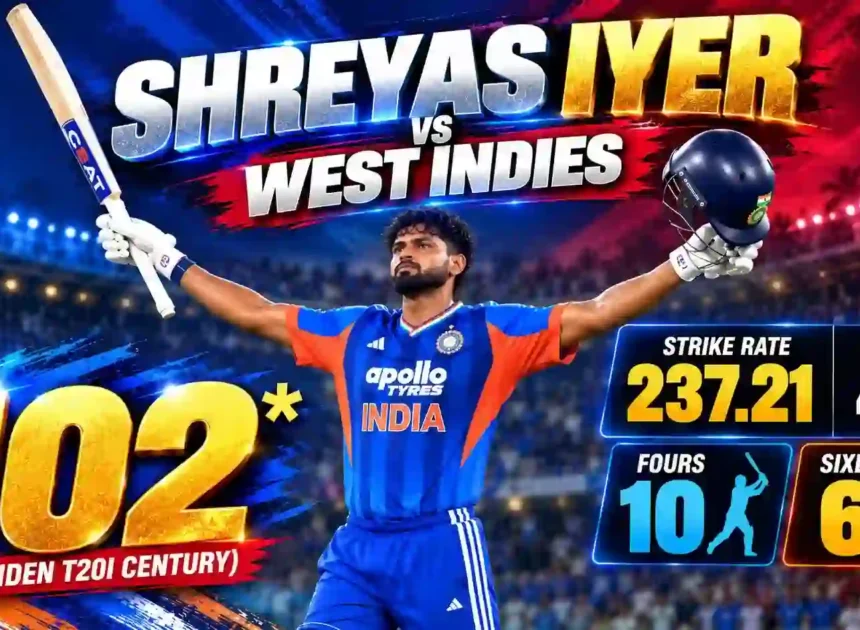 IND vs WI 1st T20I Review: Iyer’s 42-Ball Century, Dhir’s Dream Debut Crush West Indies by 8 Wickets