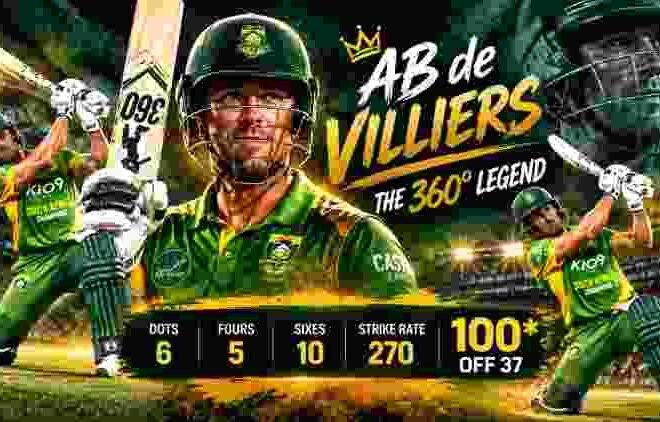 SA Champions vs AUS Champions Review: AB de Villiers’ 37-Ball Century Seals Record 210 Chase in Sharjah
