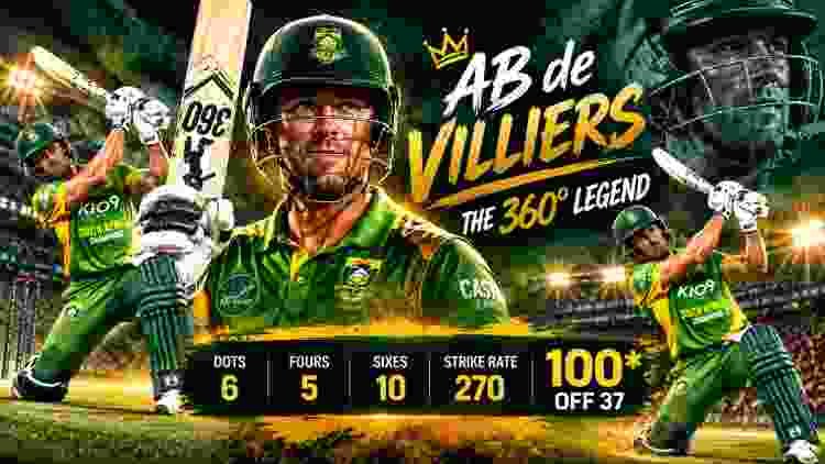 SA Champions vs AUS Champions Review: AB de Villiers’ 37-Ball Century Seals Record 210 Chase in Sharjah