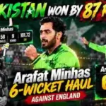 PAK vs ENG 2nd ODI Review: Arafat Minhas’ 59 & 6/40 Crushes England by 87 Runs