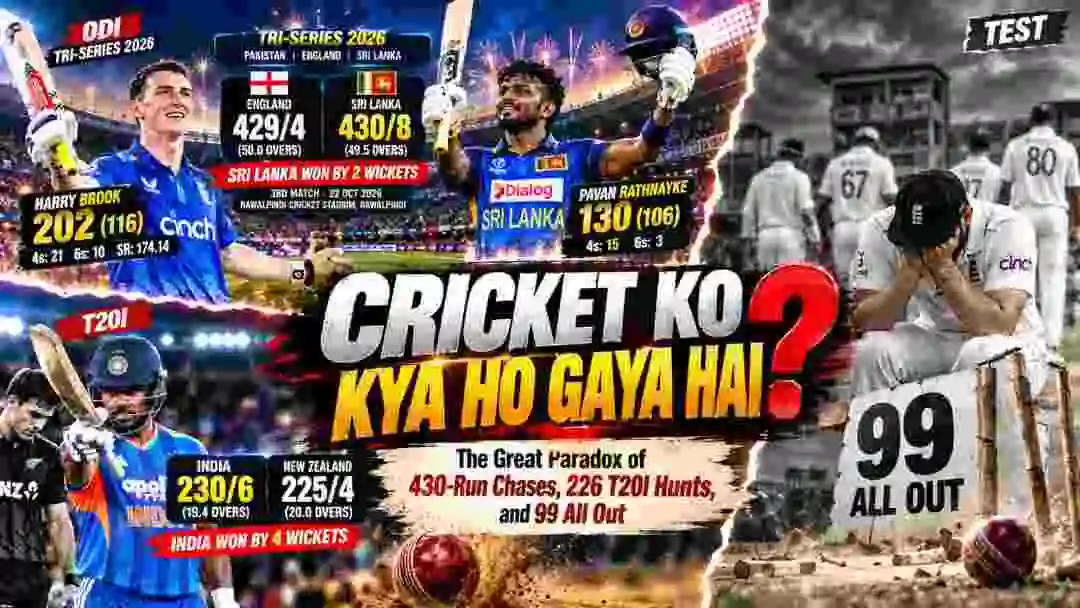 Cricket Ko Kya Ho Gaya Hai? The Great Paradox of 430 Chases and 99 All Out