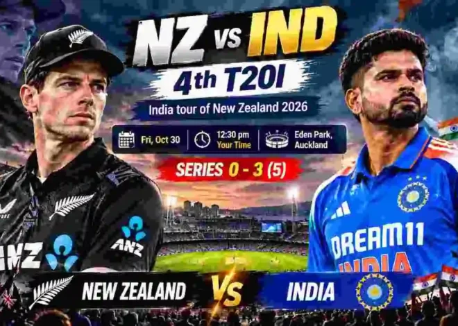 NZ vs IND 4th T20I Preview: Can New Zealand Avoid a Whitewash at Eden Park?