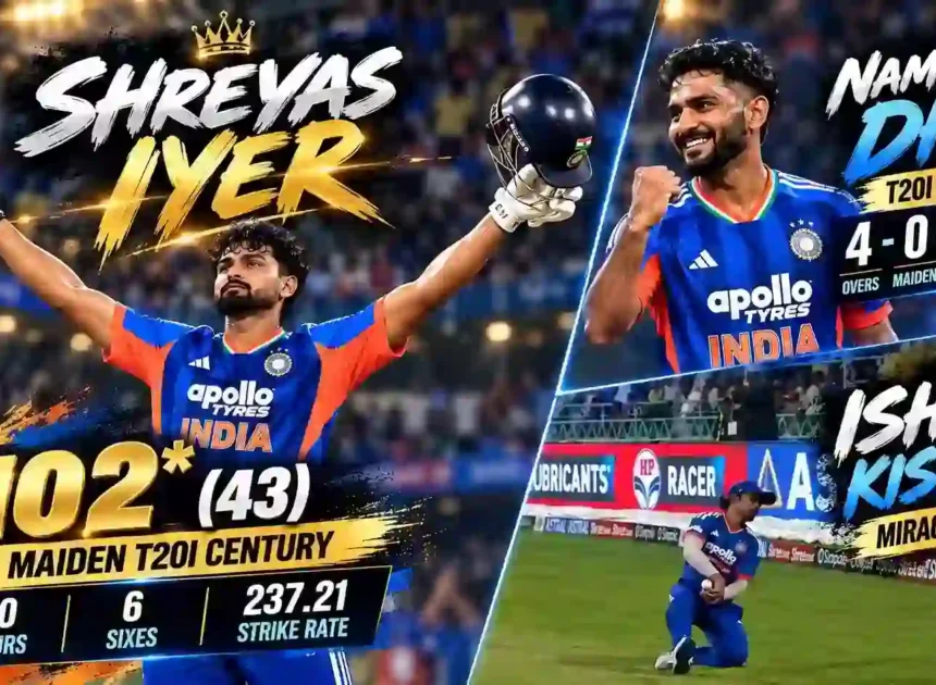 Watch: Iyer’s Fastest T20I Century vs WI, Dhir’s 3/31 on Debut, Kishan’s Miracle Catch – India 1-0 Up