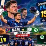 NAM vs IRE 2nd ODI 1st Innings Review: Gerhard Erasmus’ Record 156* Powers Namibia to 321/6