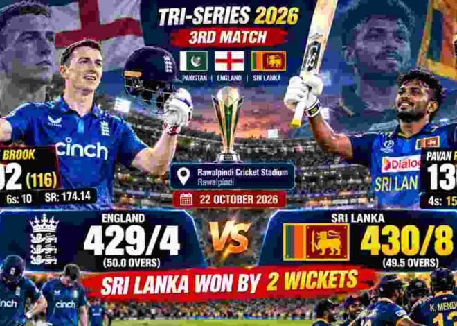 ENG vs SL Review: Brook’s Record 202 in Vain as Sri Lanka Pull Off Greatest 430 Chase