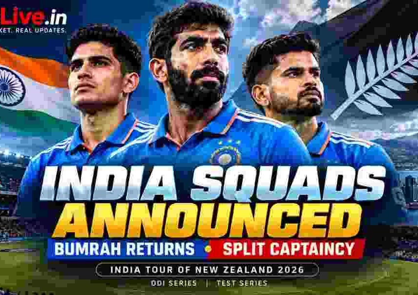 India Squad for New Zealand Tour 2026: Bumrah Returns, Gill and Iyer to Lead