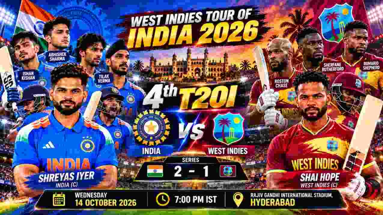 IND vs WI 4th T20I Preview: India Eye Series Win in Hyderabad as West Indies Fight to Stay Alive