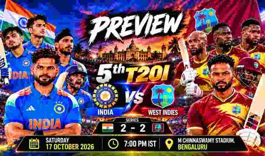 IND vs WI 5th T20I Preview: Series Decider in Bengaluru as India Eye Home Record, West Indies Chase History