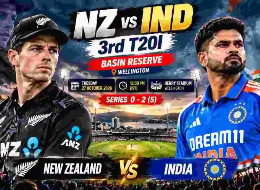 NZ vs IND 3rd T20I Preview: India Eye Series Seal in Windy Wellington as New Zealand Fight for Survival